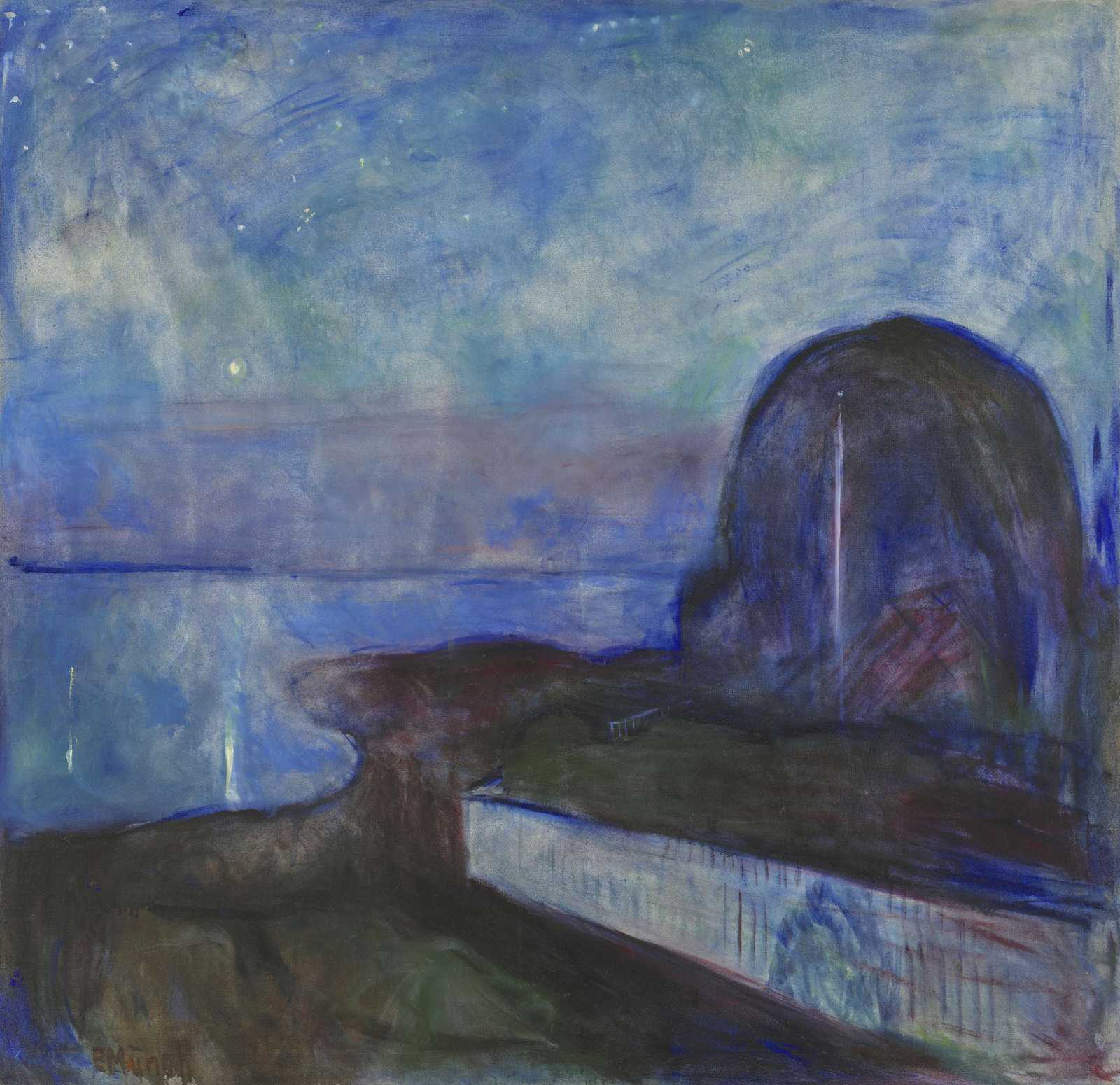 Serene Night Sky Landscape Wall Art