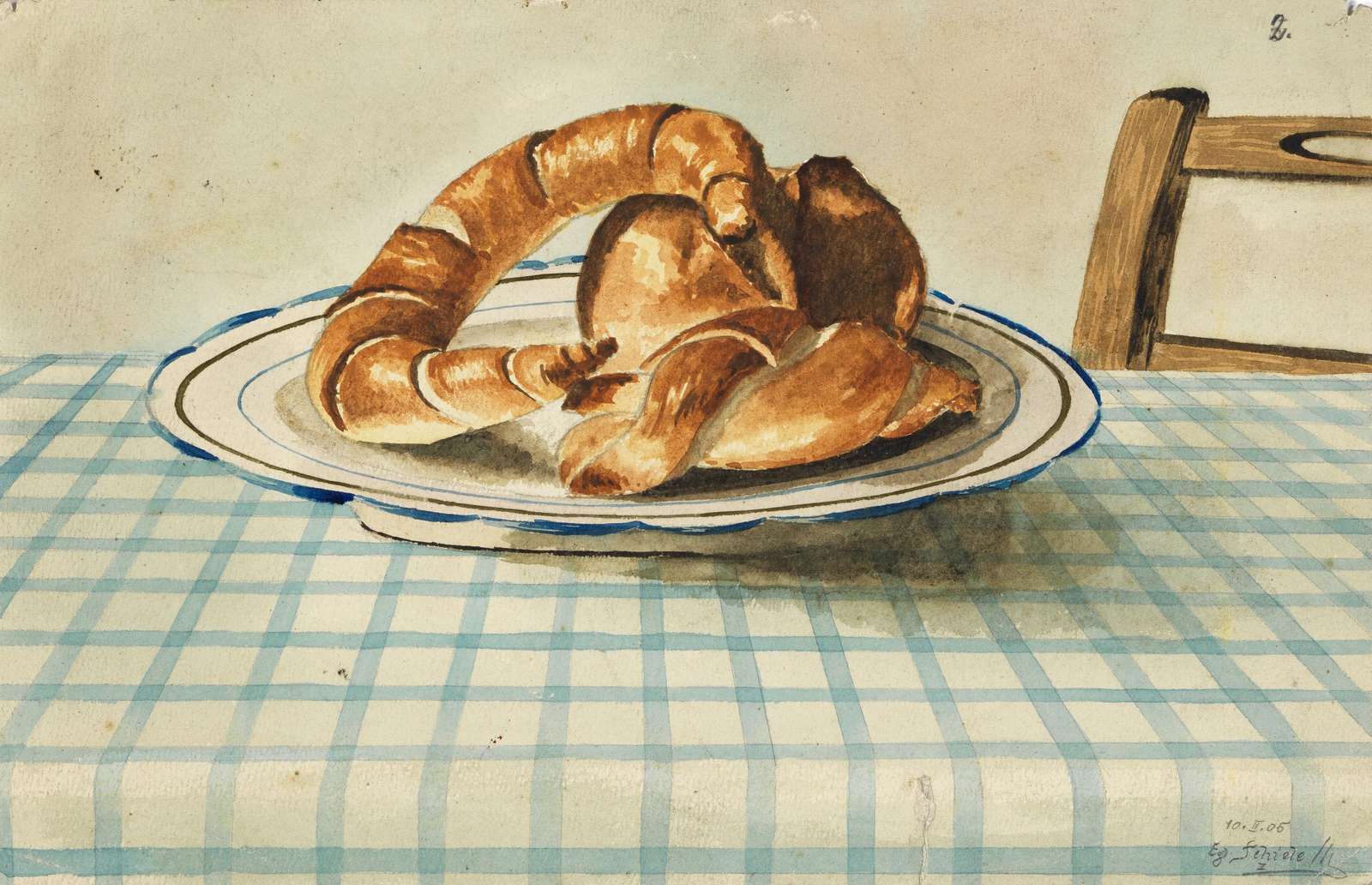 Artistic Croissant Still Life Wall Art