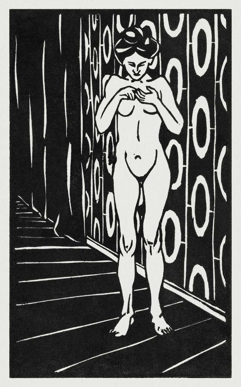 Nude Woman Abstract Art Wall Art