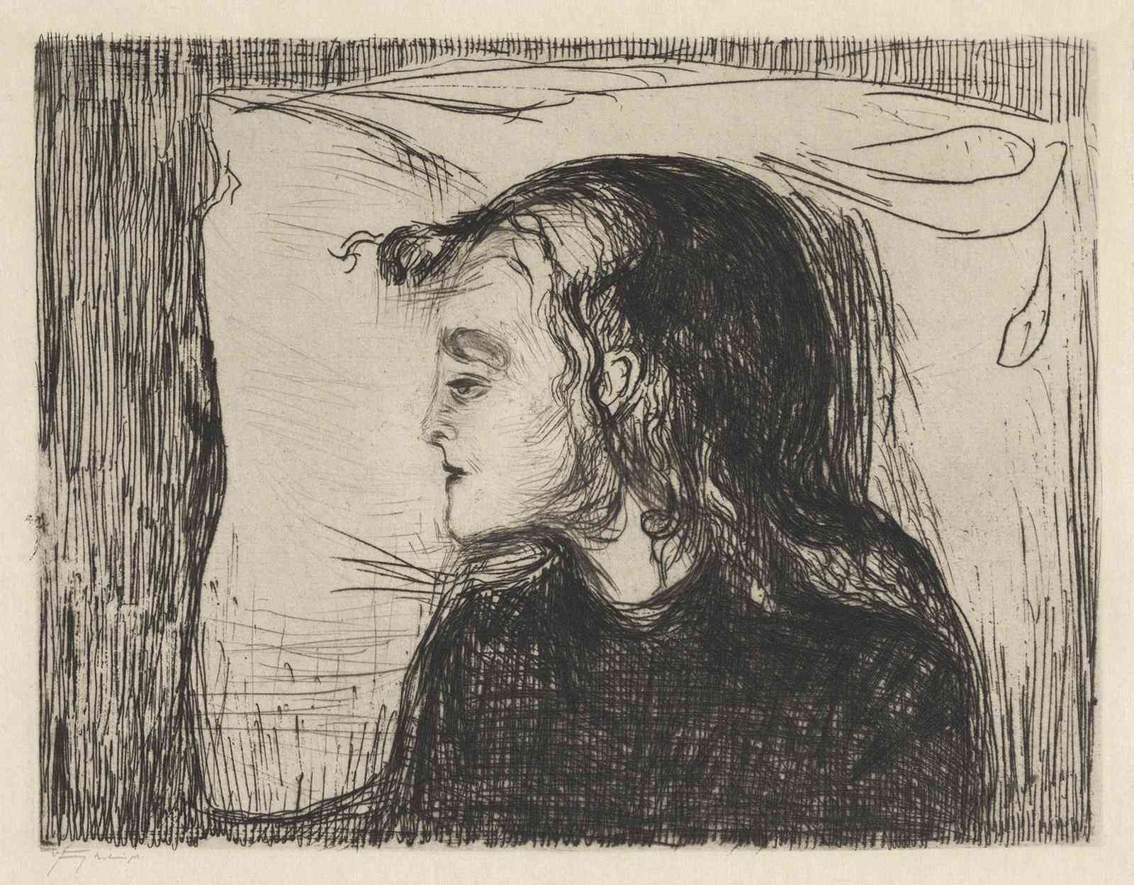 Melancholy Woman Portrait Wall Art
