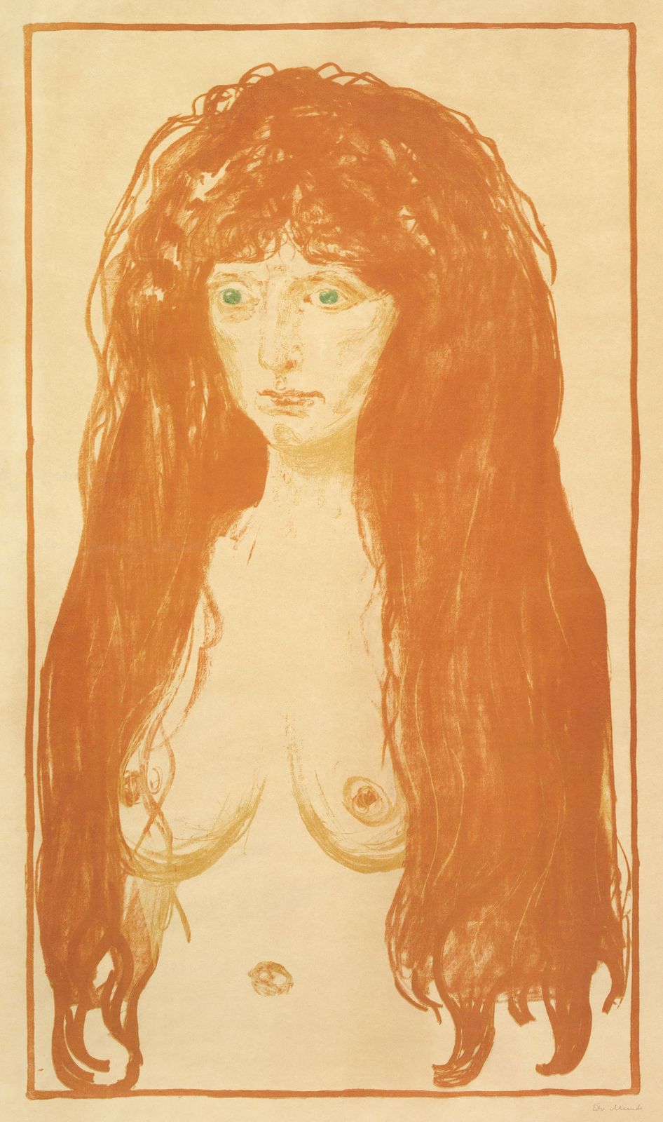 Enchanting Muse Portrait Copper Wall Art