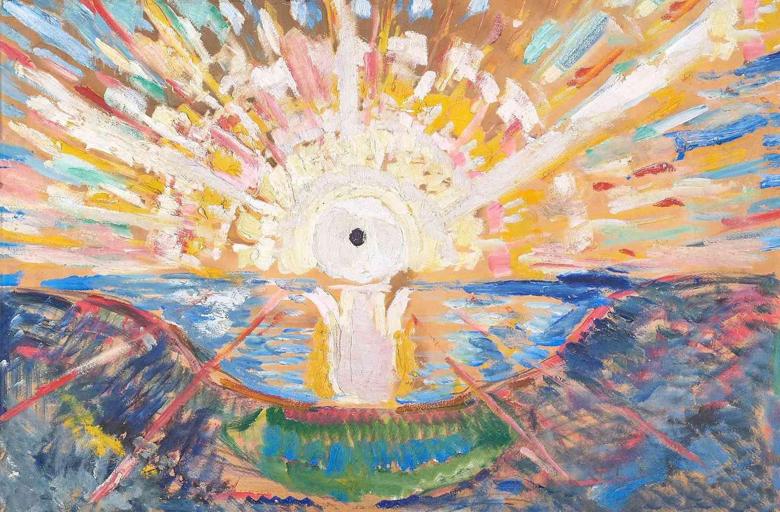 Radiant Sunrise Landscape Expressionist Wall Art
