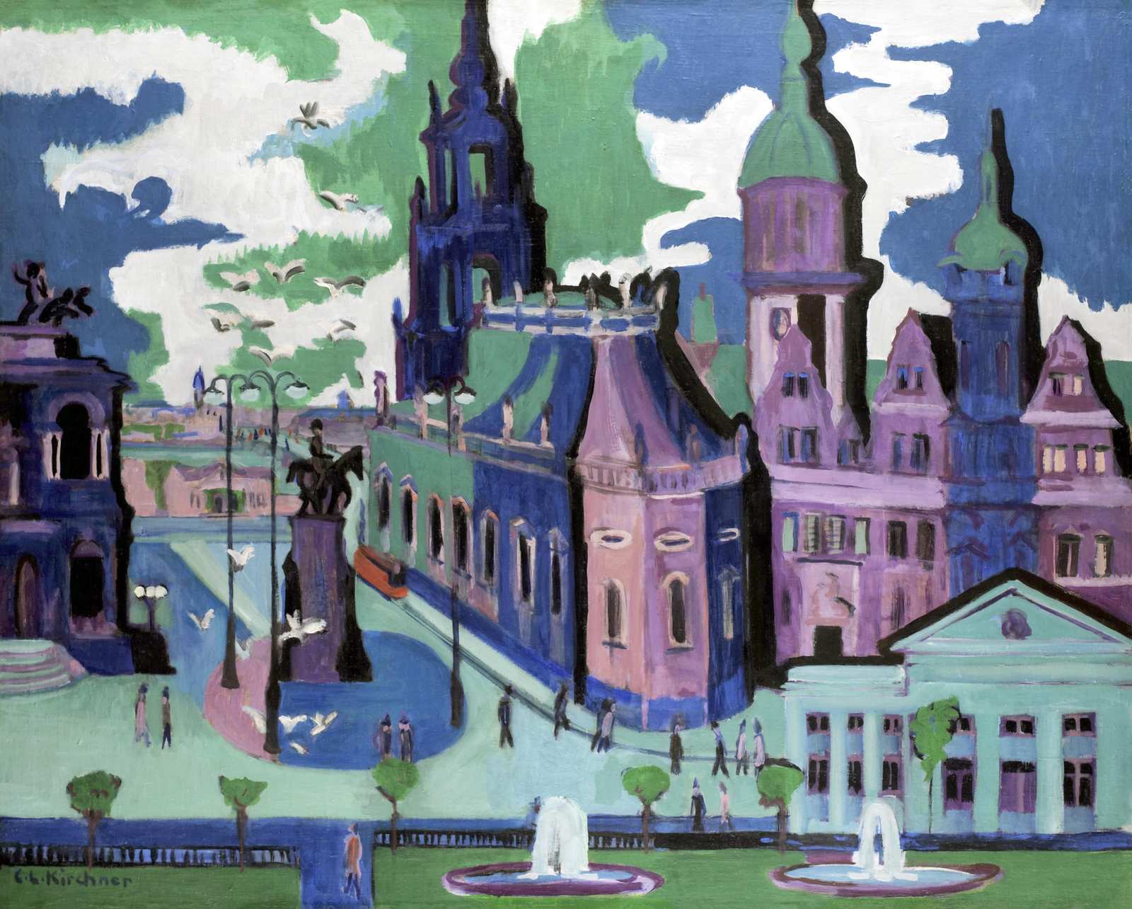 Vibrant Cityscape Expressionist Wall Art
