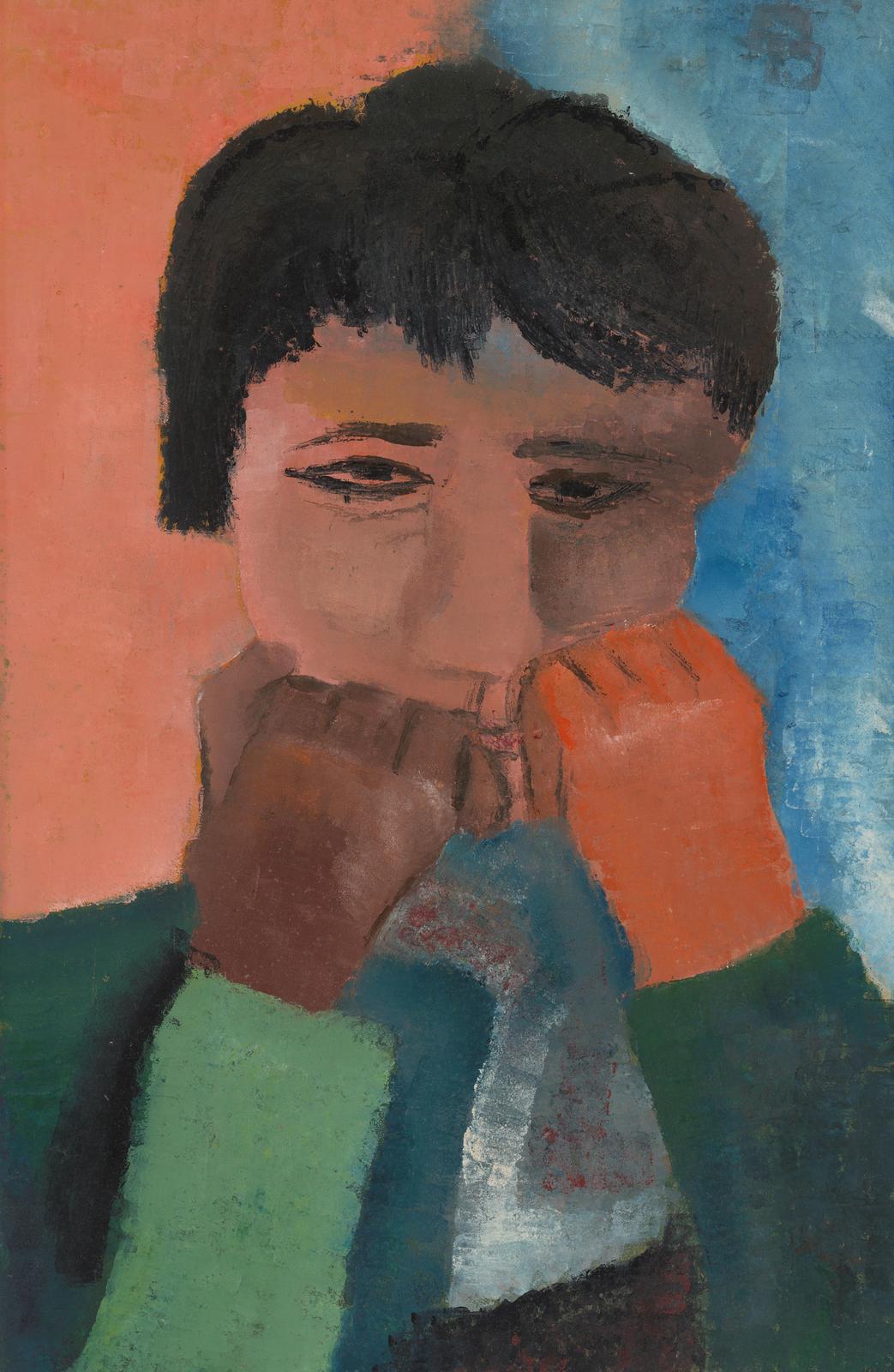 Expressive Portrait Mid-Century Modern Wall Art