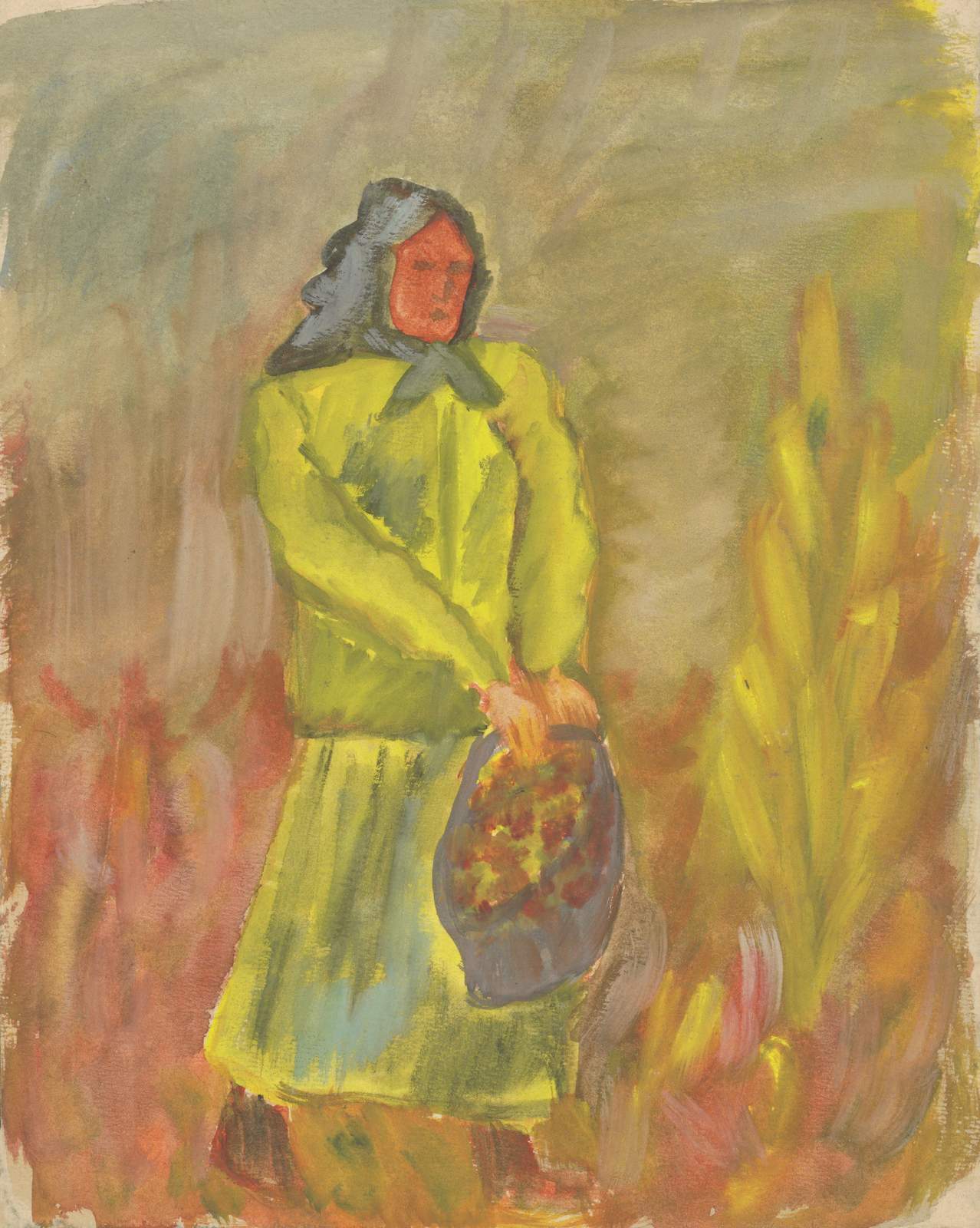 Rustic Harvest Woman Wall Art