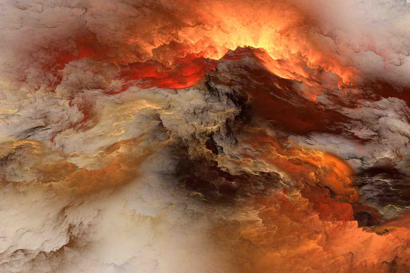 Fiery Sky Abstract Wall Art Wall Art