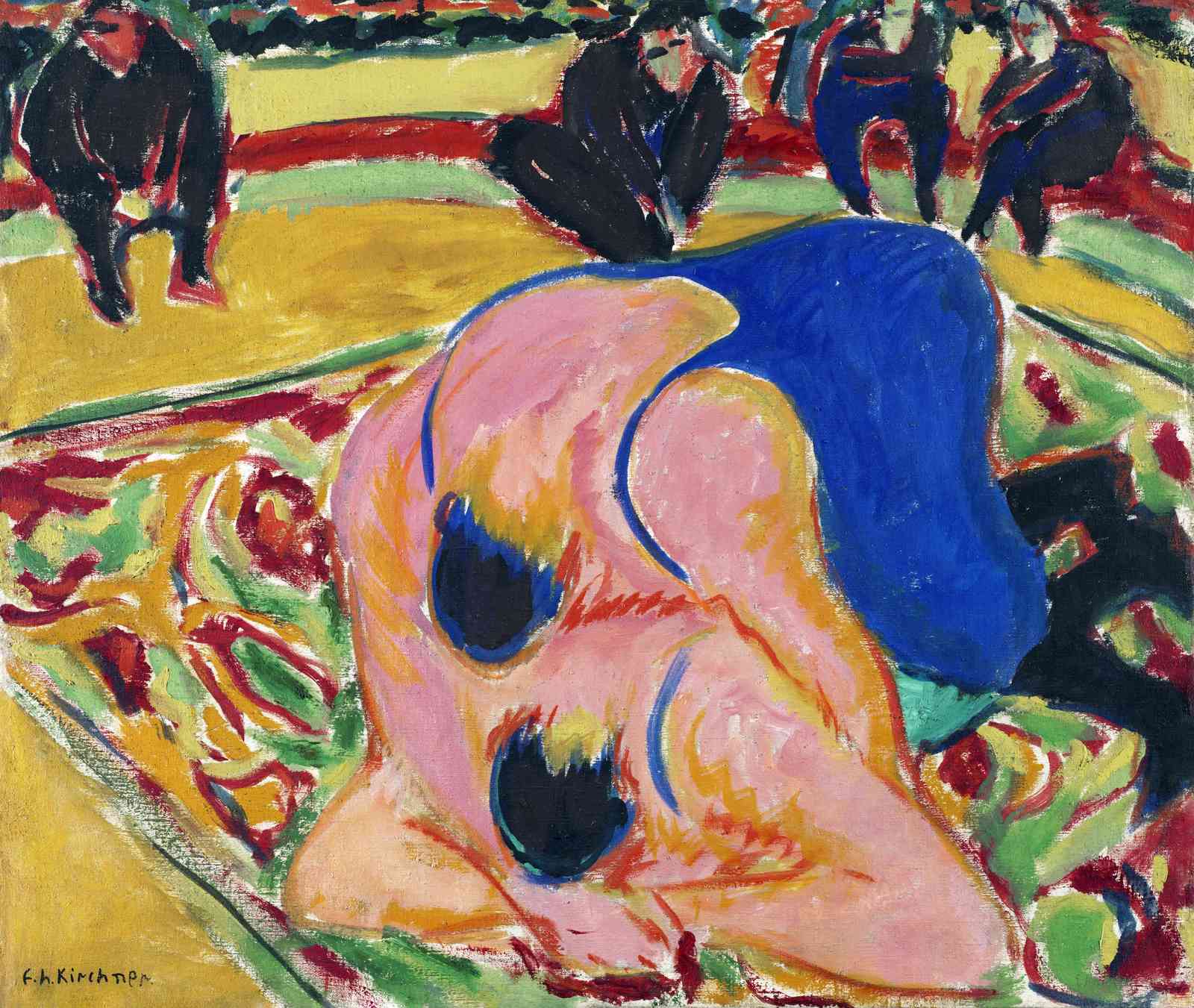 Vibrant Nude Expressionist Art Wall Art