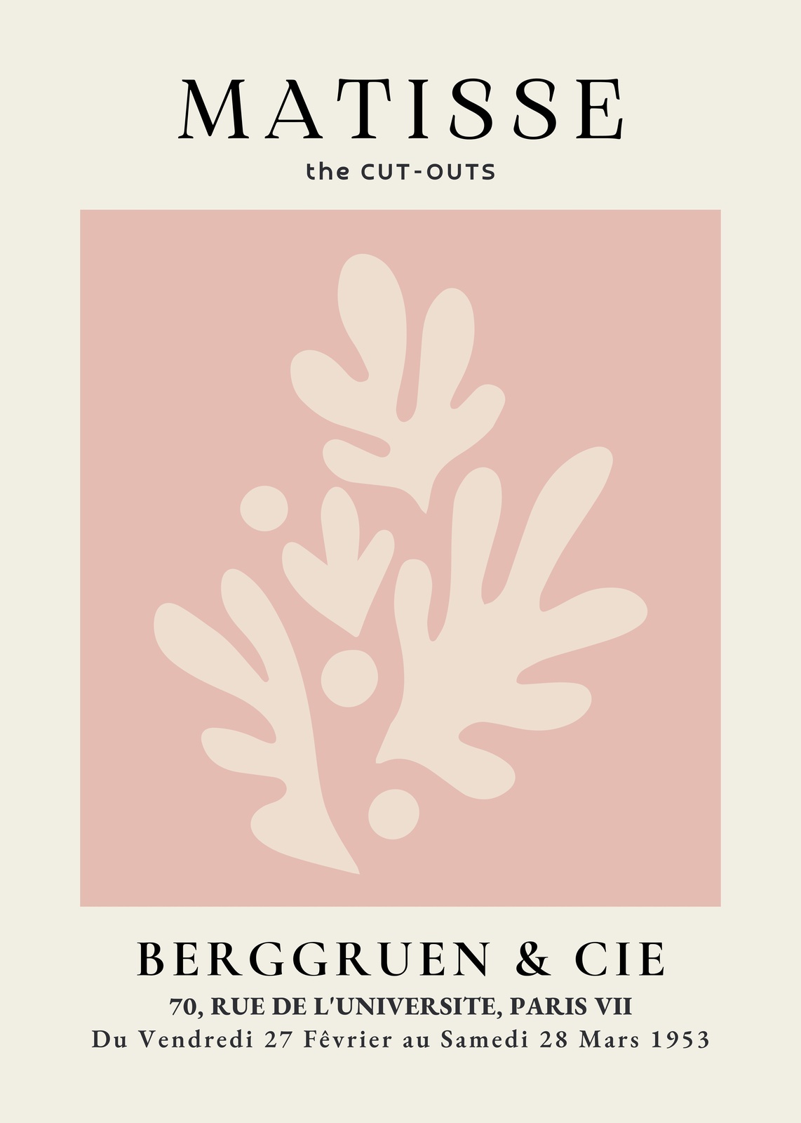 Matisse Cut-Outs Pink Botanical Wall Art