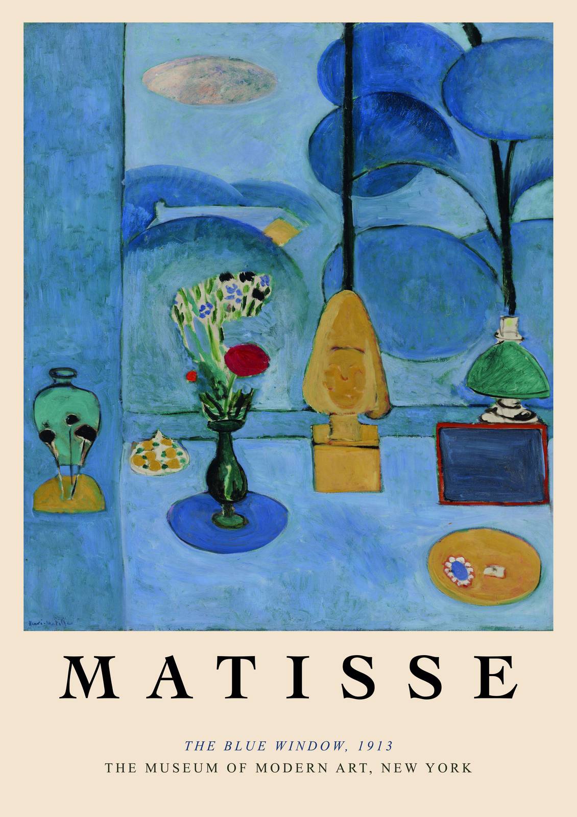 Matisse Blue Window Wall Art - Modern Art