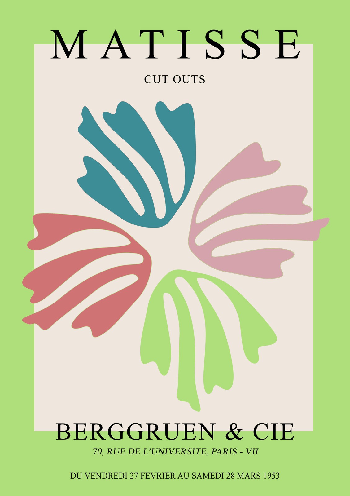 Matisse Cut Outs Floral Art Wall Art