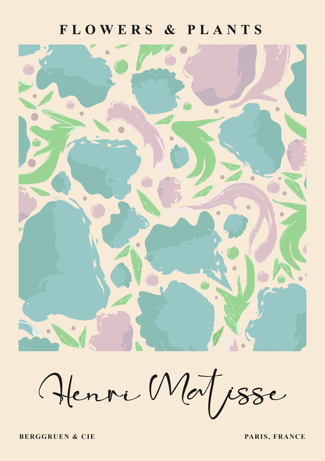 Abstract Floral Matisse Inspired Wall Art