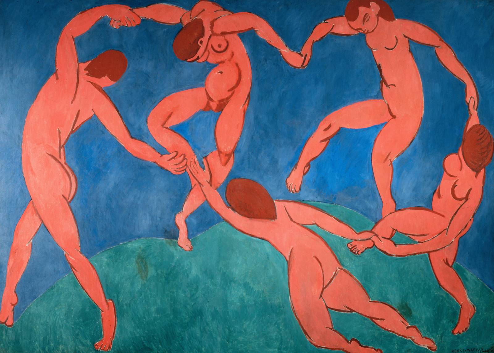 Vibrant Dancers Red & Blue Wall Art