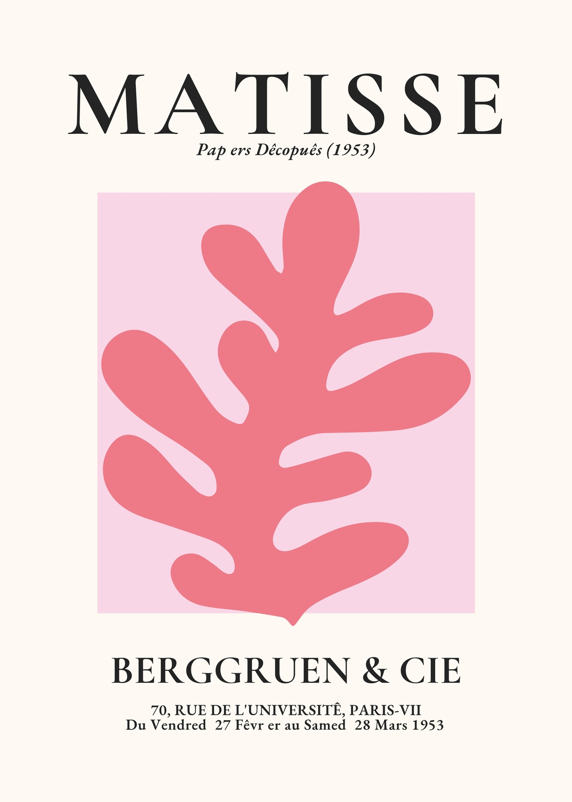 Matisse Pink Coral Cut-Out Wall Art