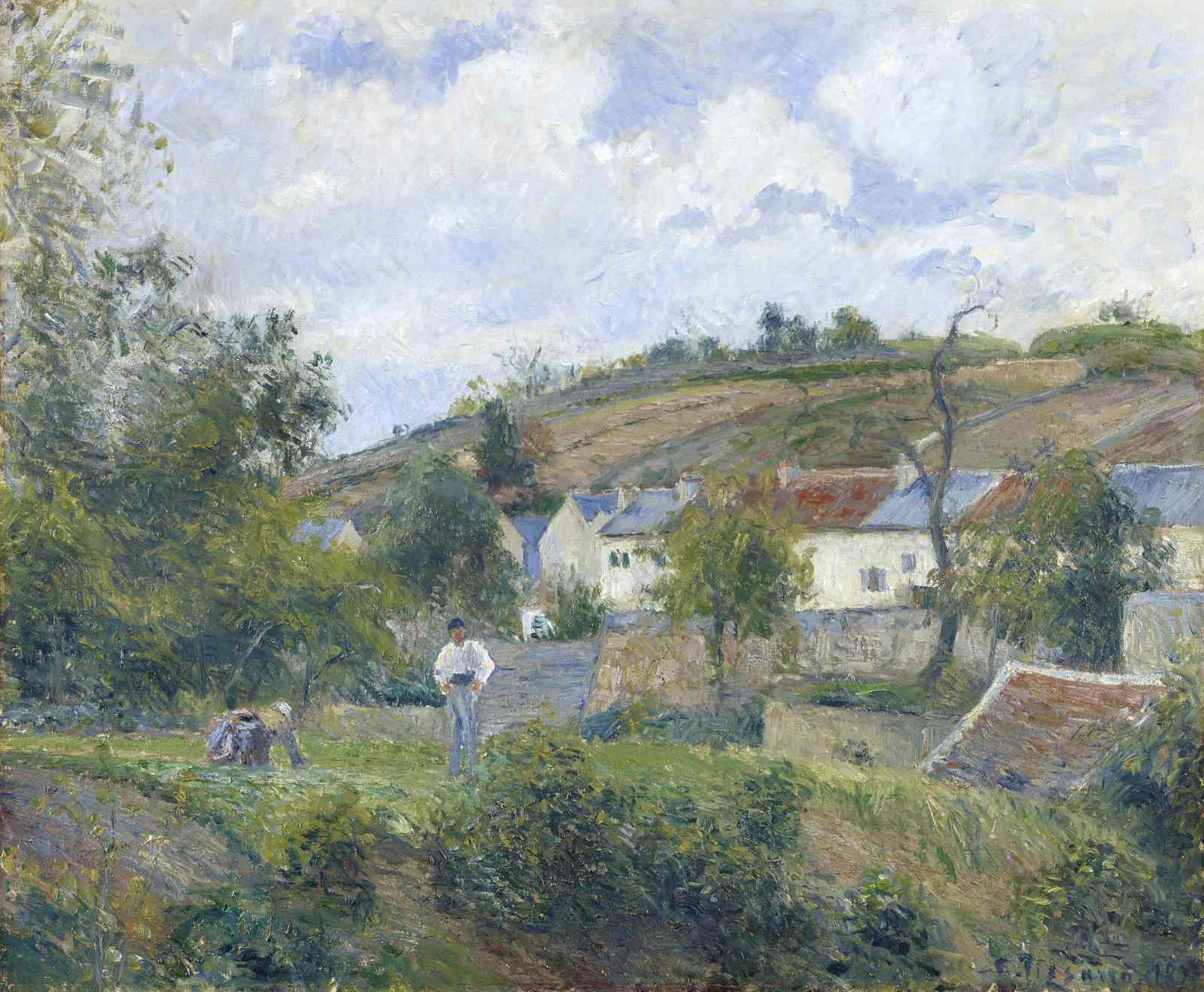 Impressionist Village Scene Wall Art