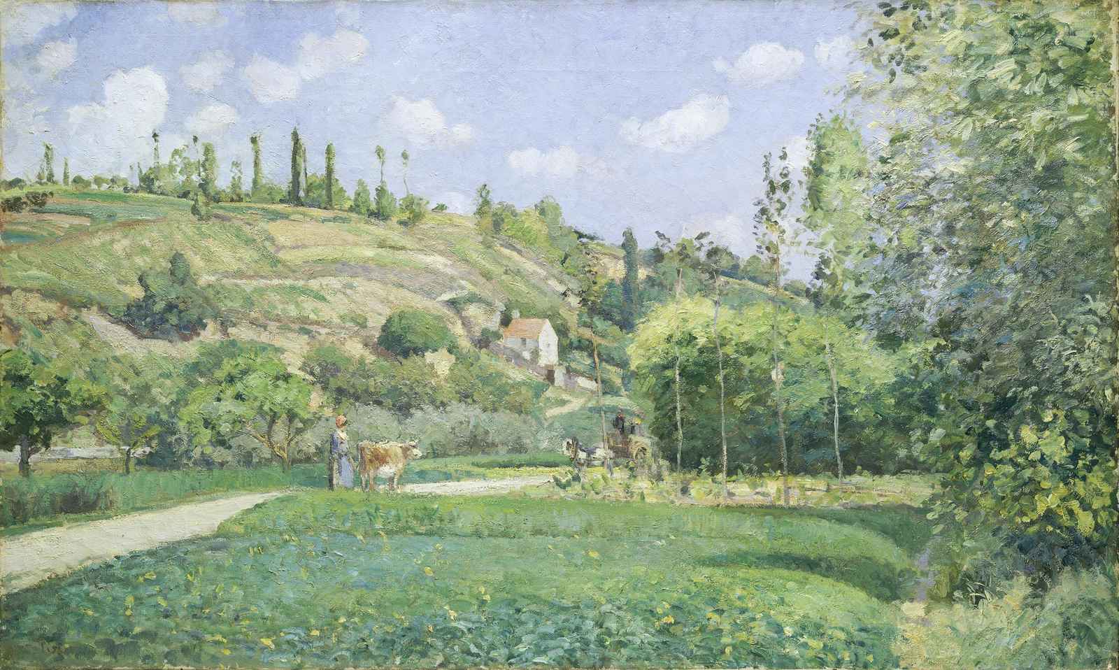 Impressionist Countryside Cow Wall Art