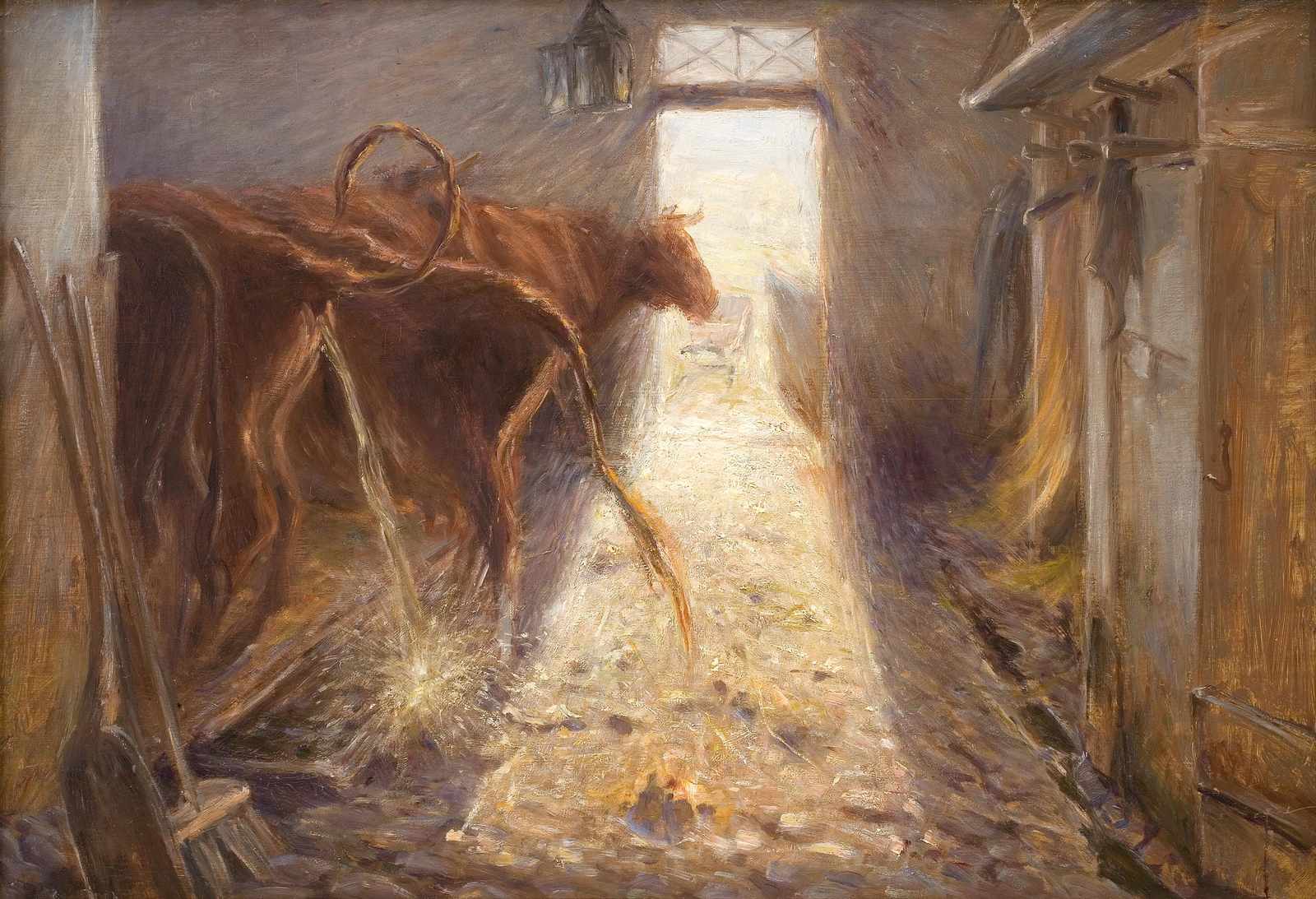 Farmhouse Cattle Sunlight Wall Art