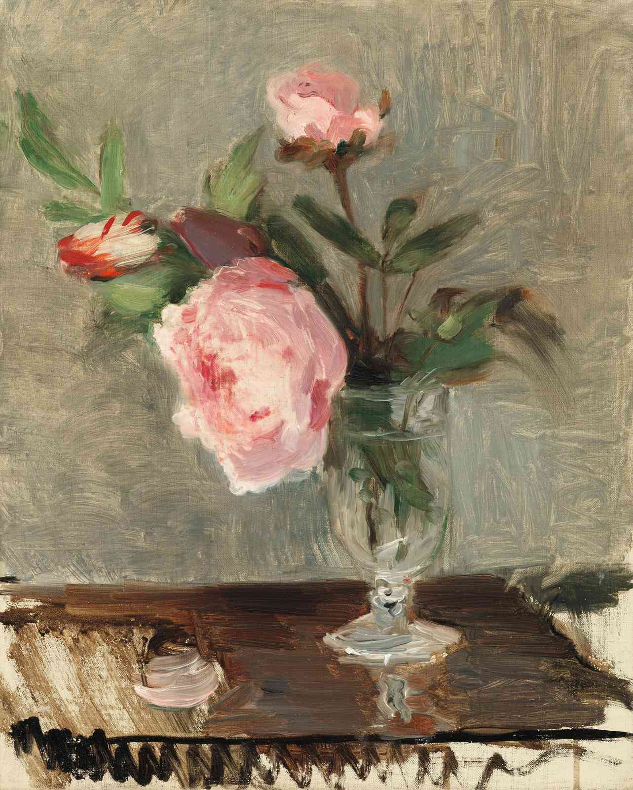 Pink Peonies Floral Still Life Wall Art