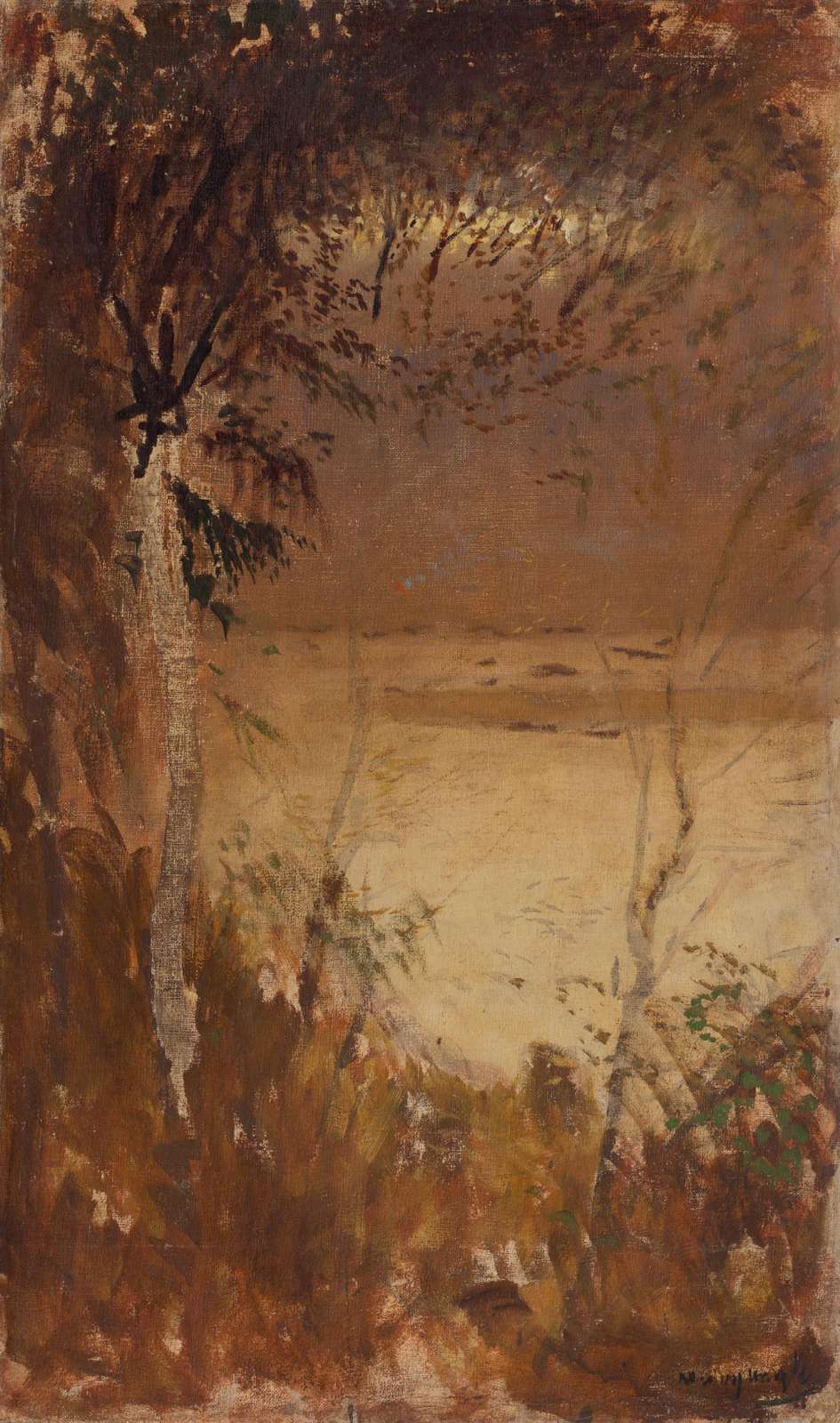 Serene Forest Lake Impressionist Wall Art