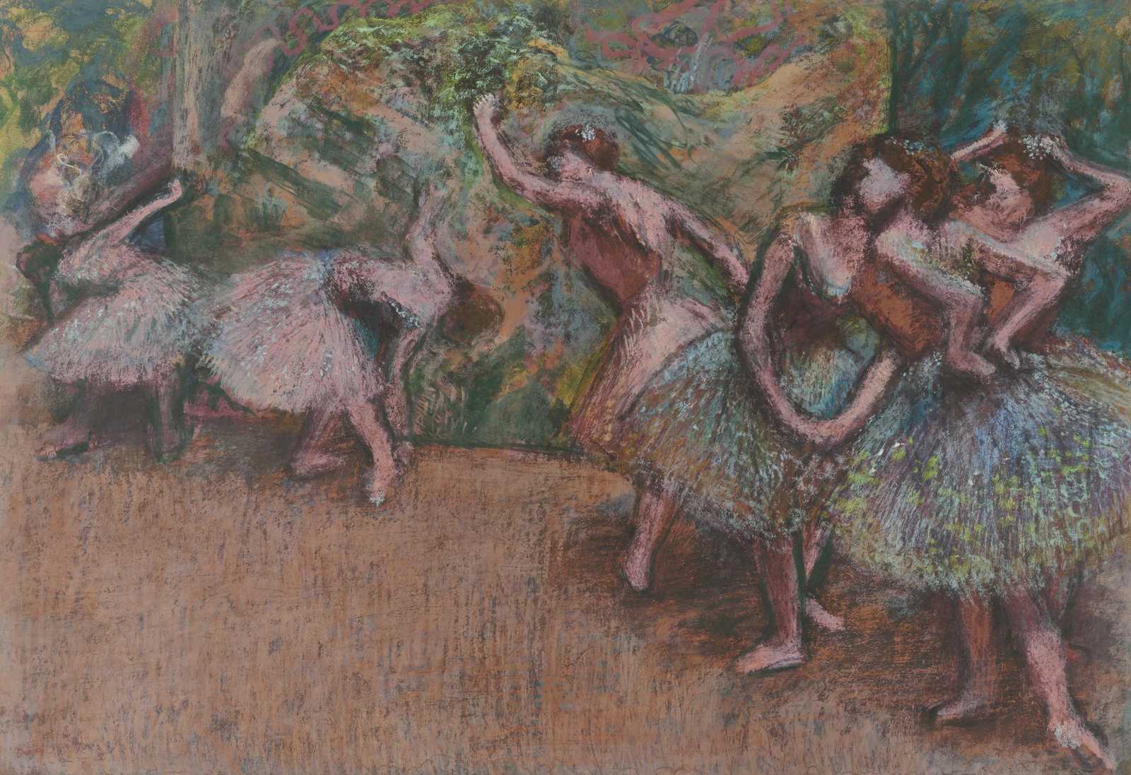 Ballet Dancers Pastel Wall Art - Elegant Art