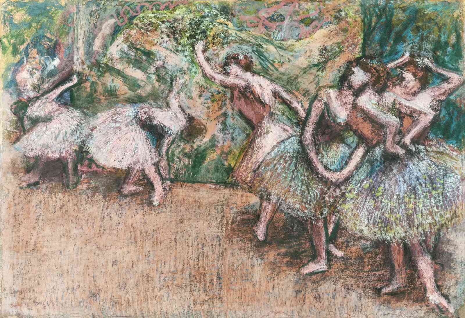 Dancers on Stage Impressionist Ballet Wall Art