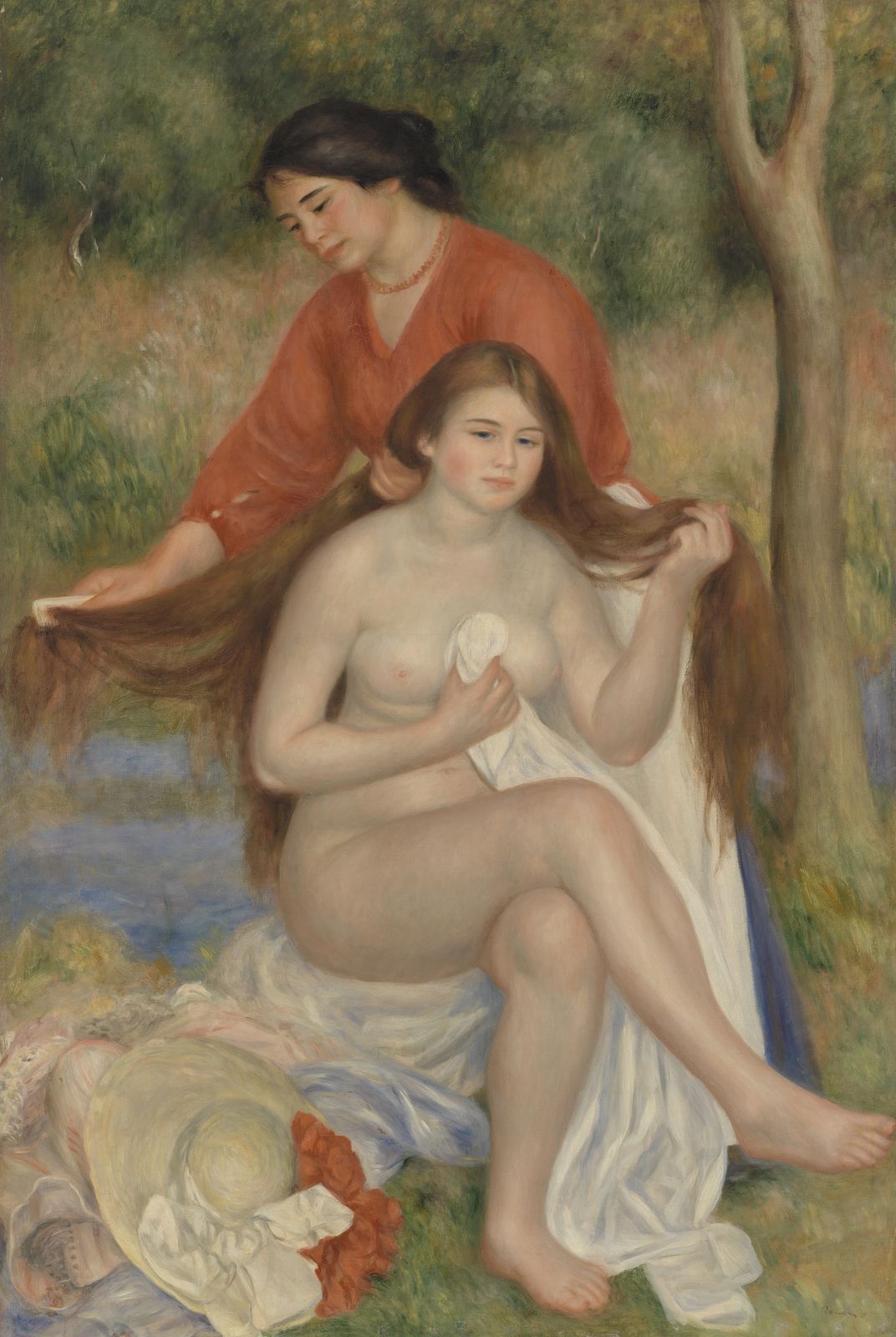 Bathers Combing Hair Impressionist Art Wall Art
