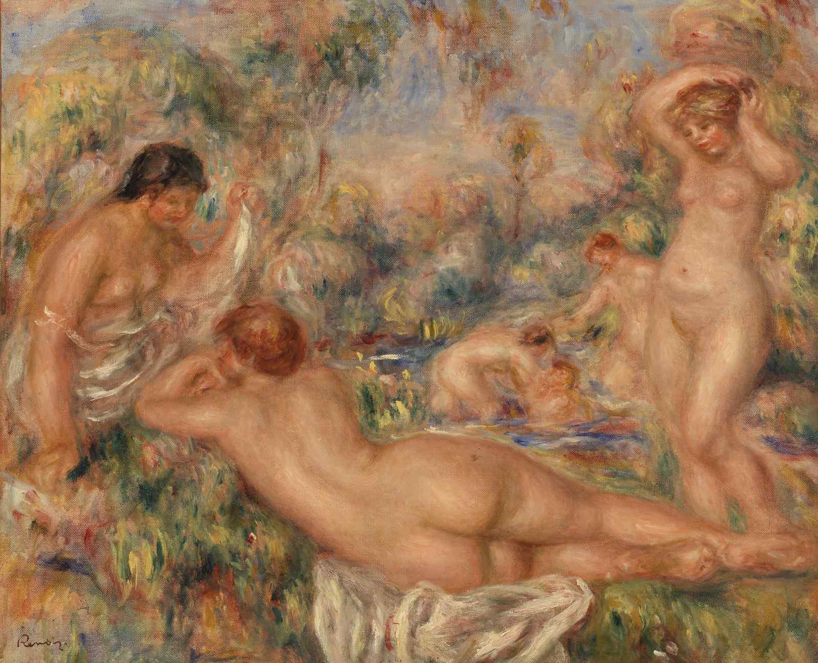 Renoir's Bathers Impressionist Art Wall Art