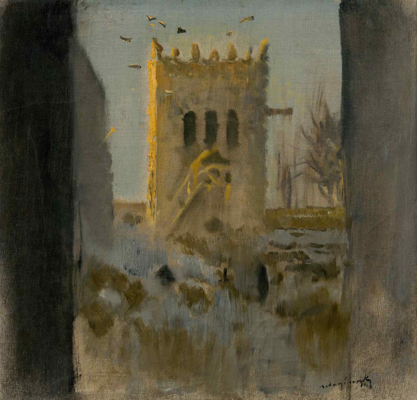 Impressionist Tower Landscape Wall Art