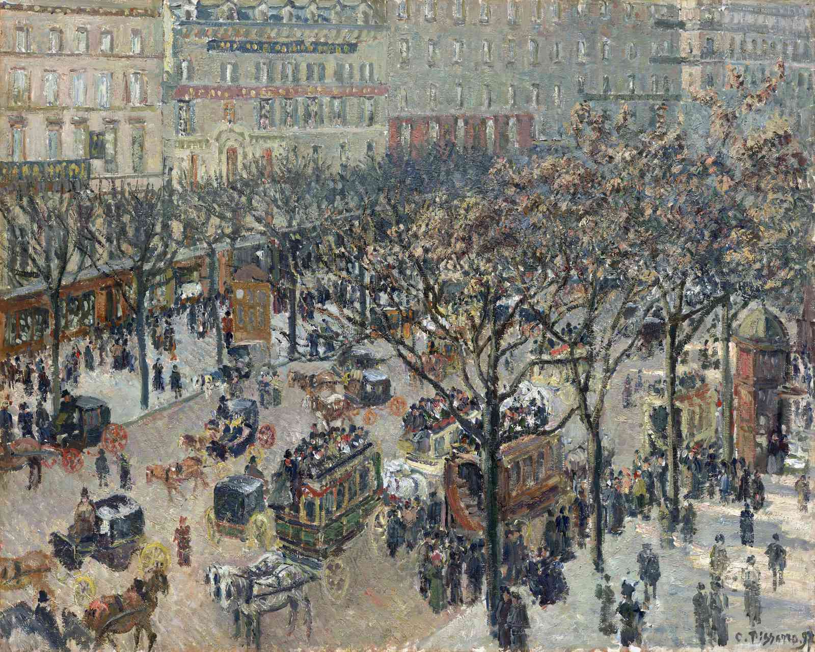 Parisian Boulevard Impressionist Wall Art