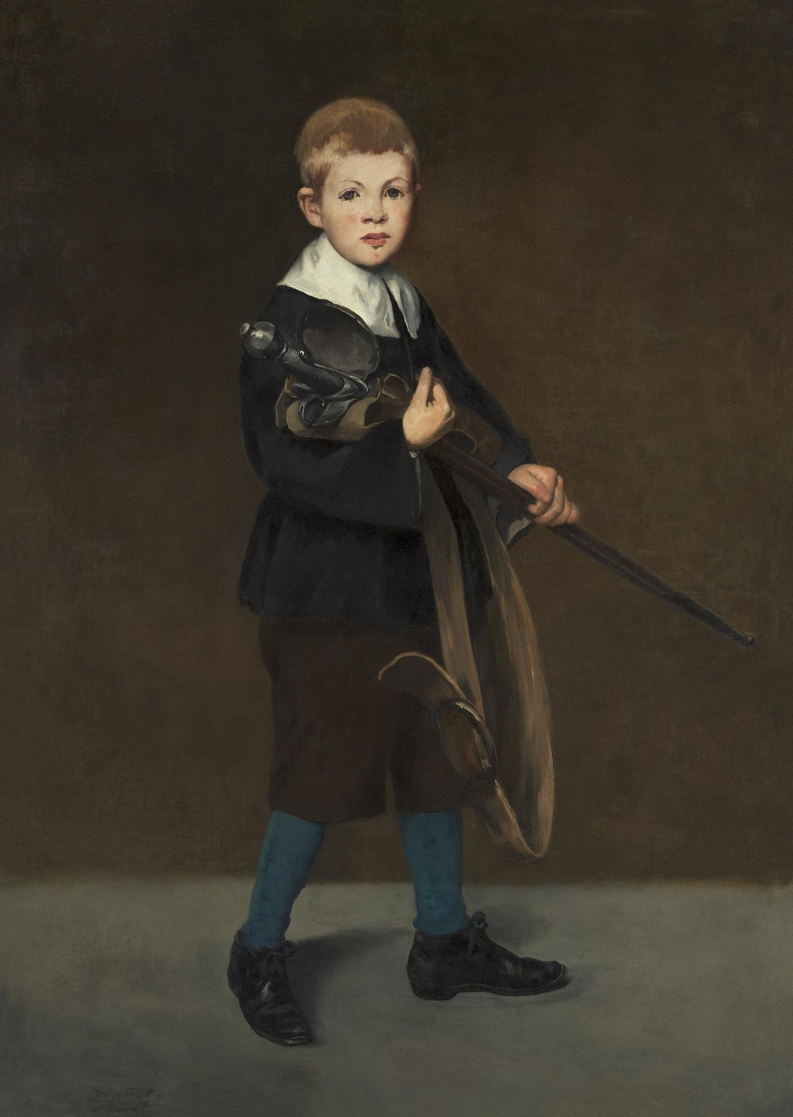 Young Boy with Hunting Gear Wall Art