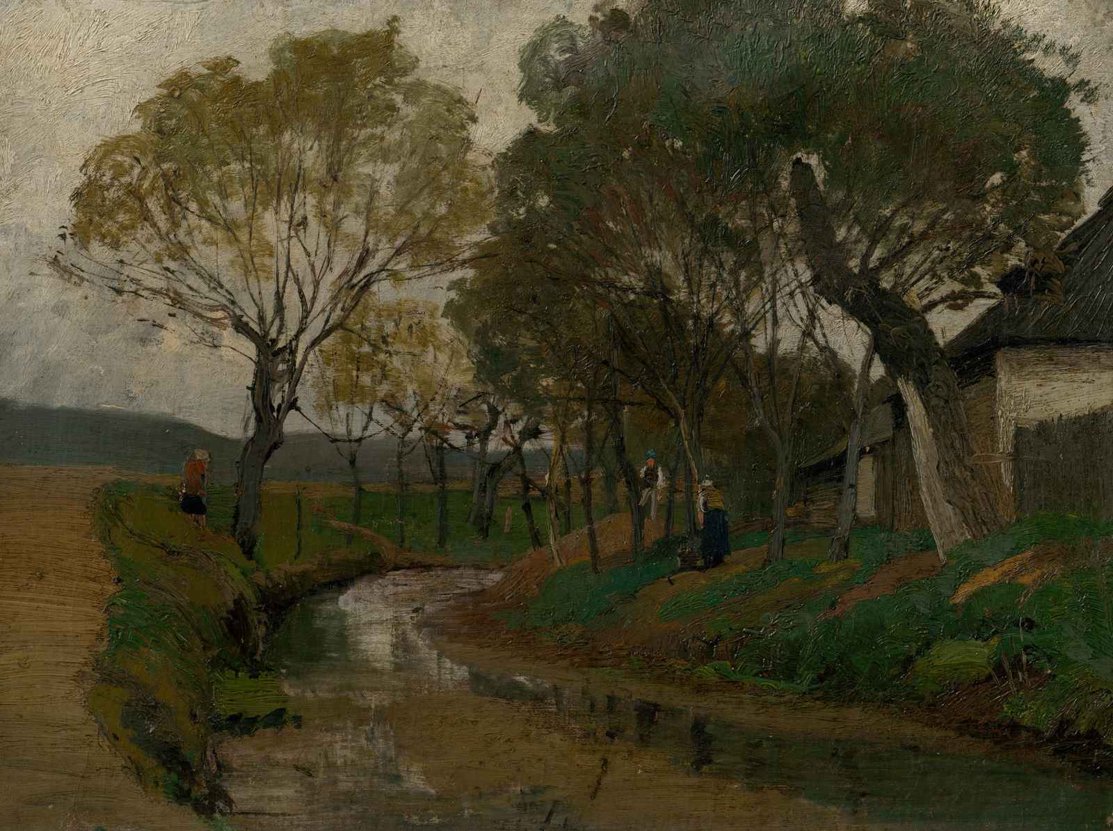 Riverside Countryside Landscape Wall Art