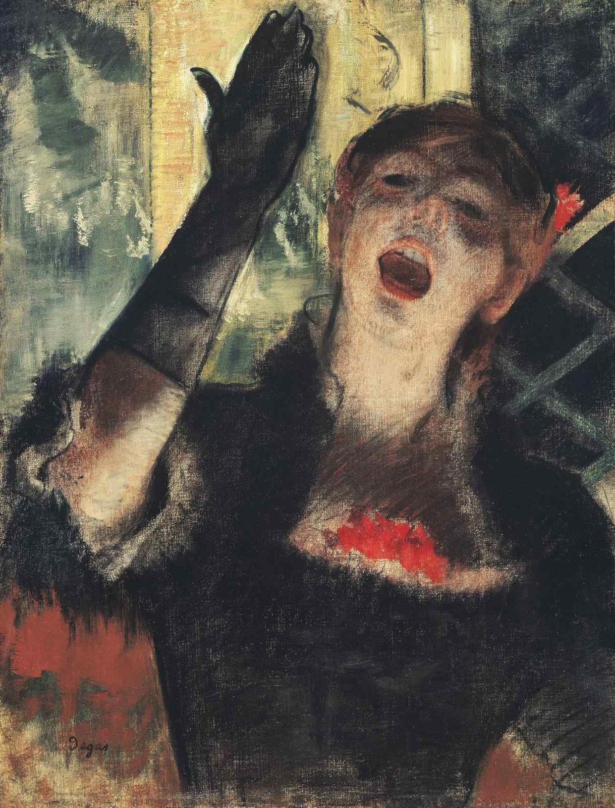 Singer in Black Dress Wall Art