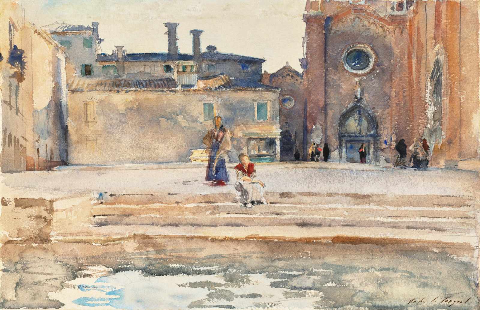 Venetian Canal Scene & Church Wall Art