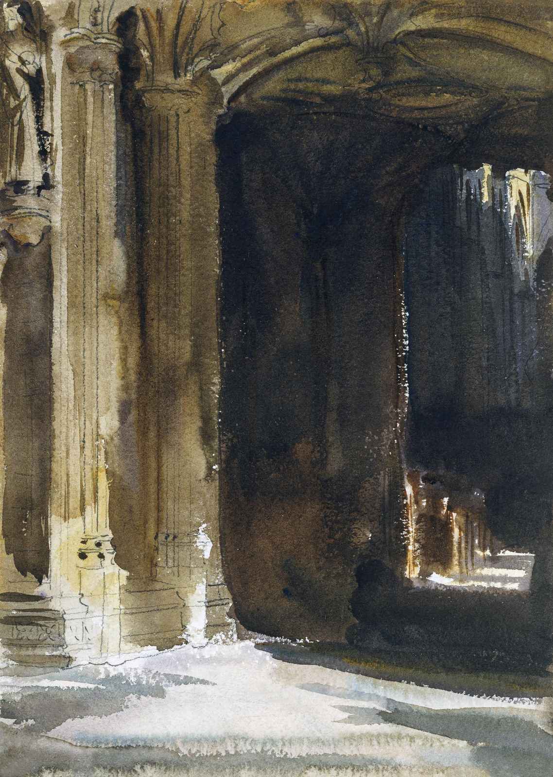Architectural Archway Watercolor Wall Art