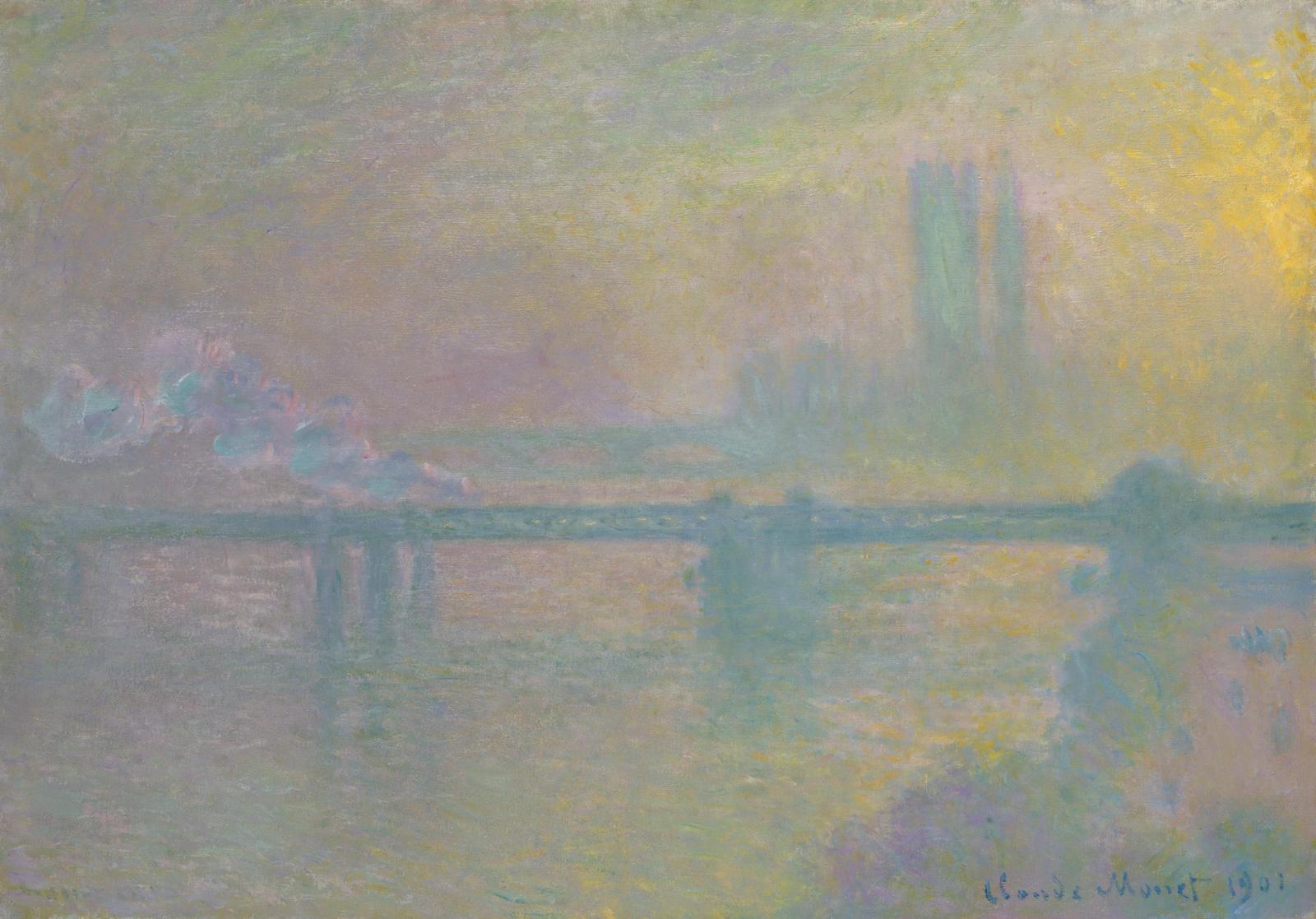 Impressionist Bridge Water Reflection Wall Art