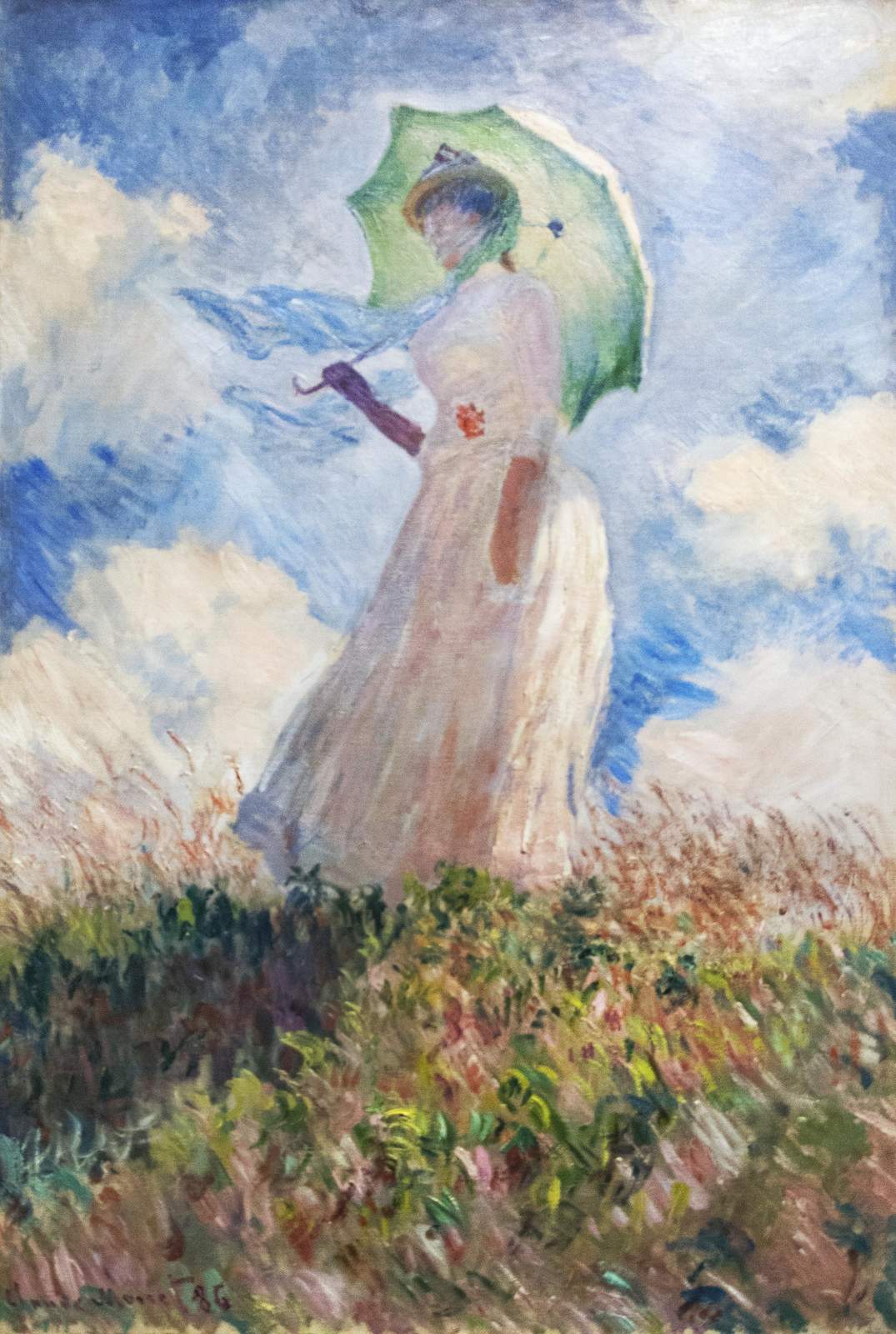 Woman with Umbrella Monet Wall Art