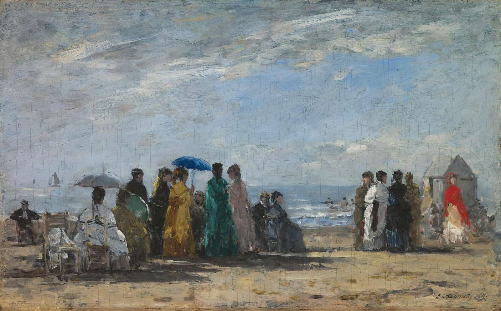 Impressionist Beach Scene Wall Art