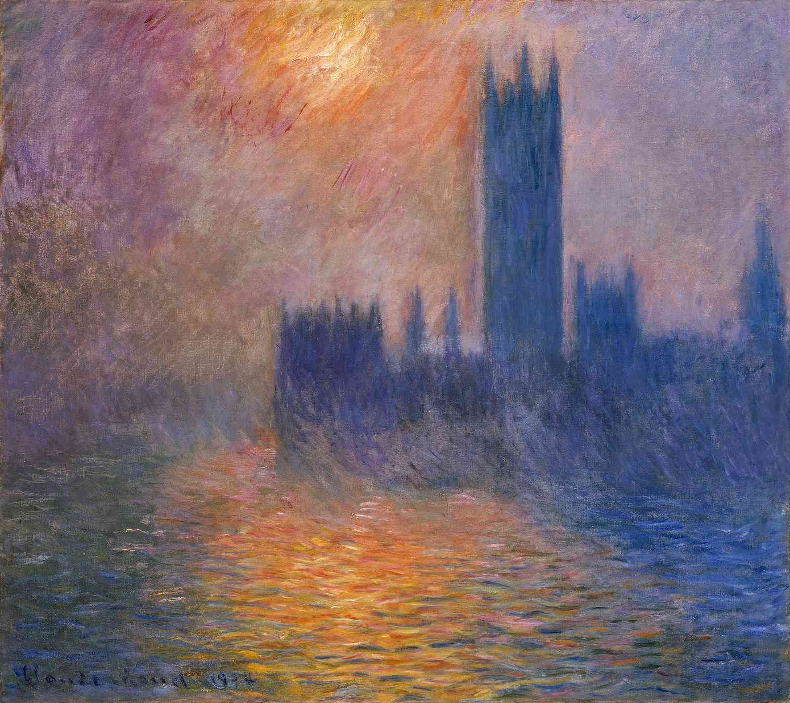 Impressionist London Parliament Wall Art