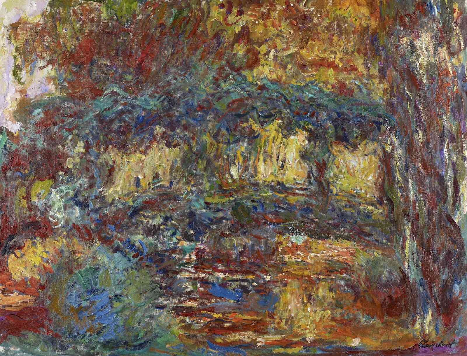 Impressionist Bridge Garden Wall Art