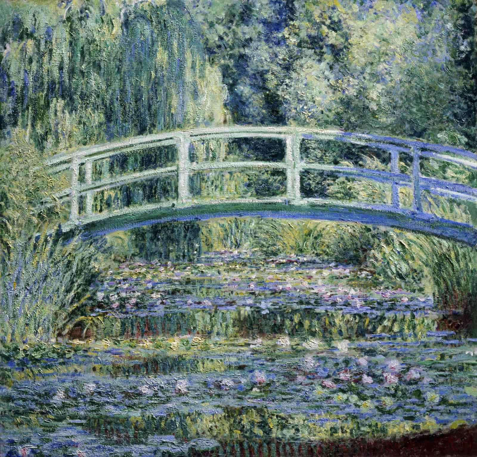 Monet's Water Lilies Bridge Wall Art