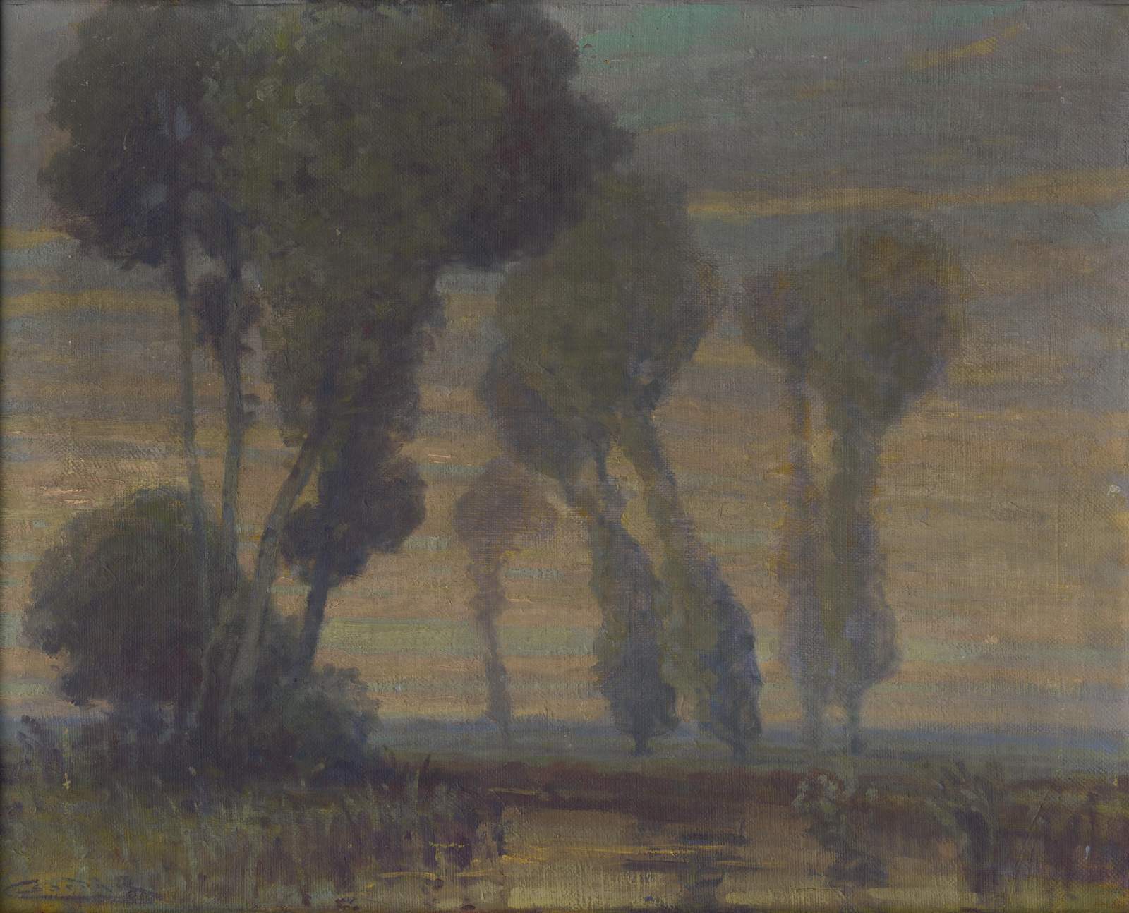 Misty Forest Landscape Wall Art