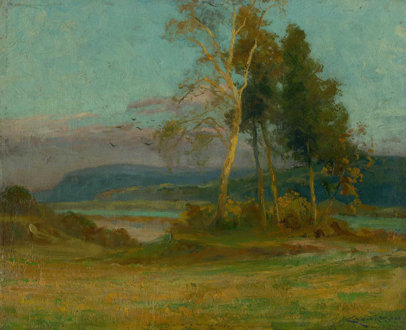 Serene Landscape Oil Painting Wall Art