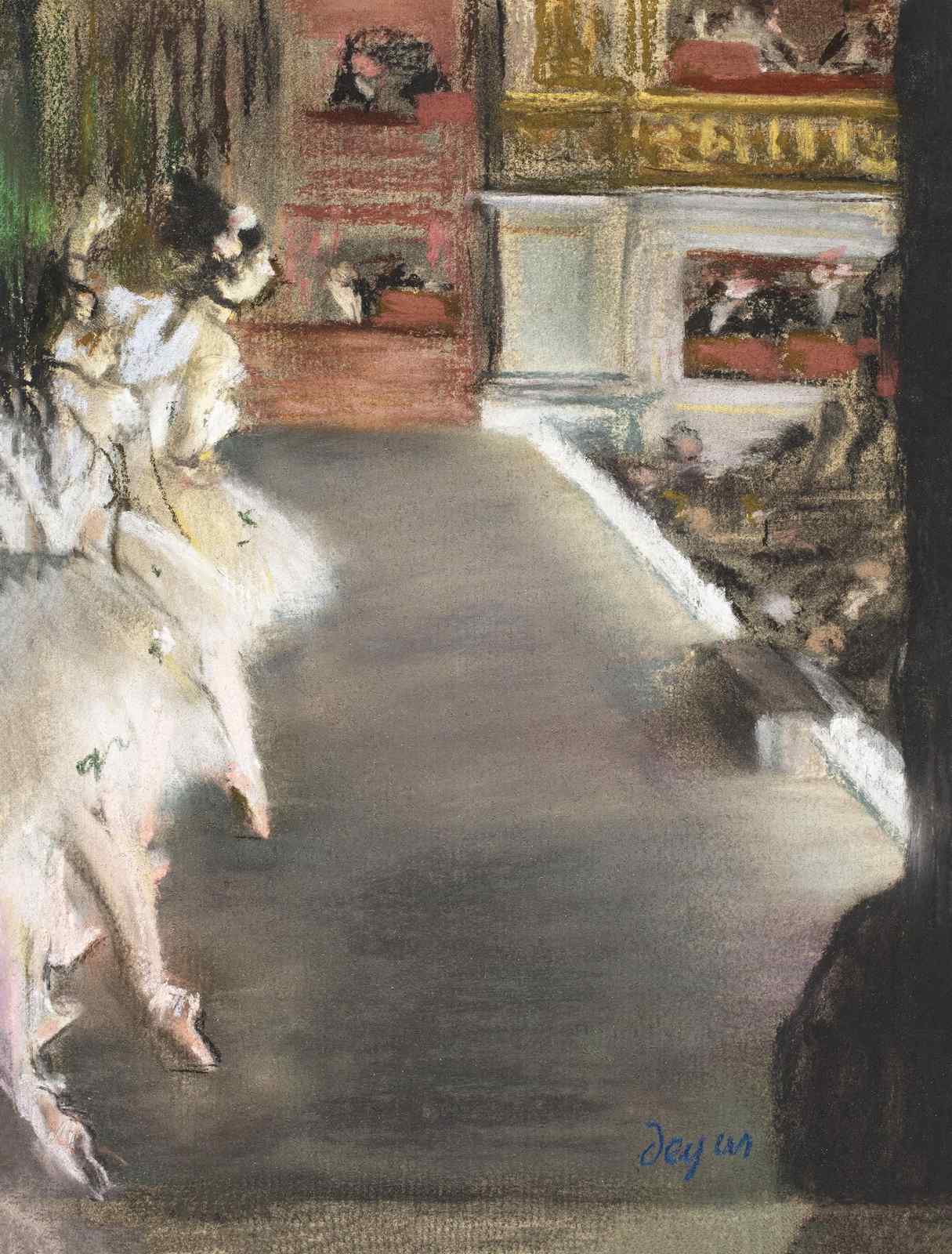 Ballet Dancers Stage Impressionist Wall Art