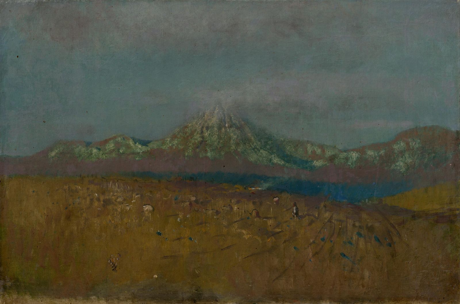 Misty Mountain Landscape & Field Wall Art