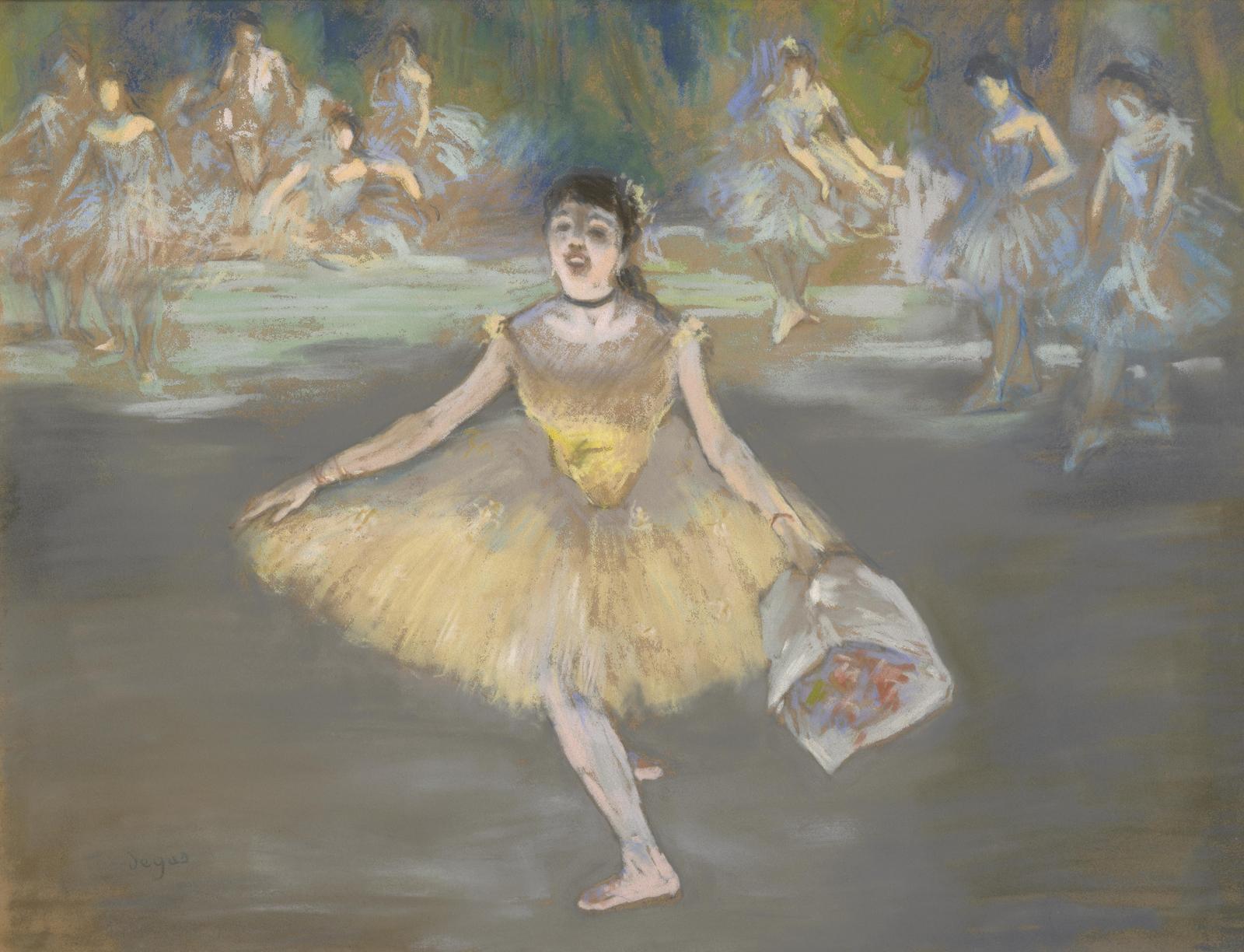 Ballet Dancer Receiving Flowers Wall Art