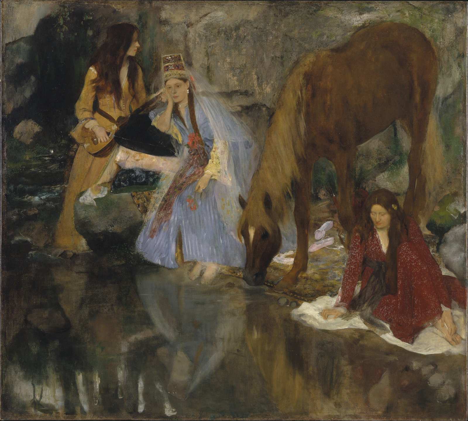 Orientalist Women & Horse Wall Art