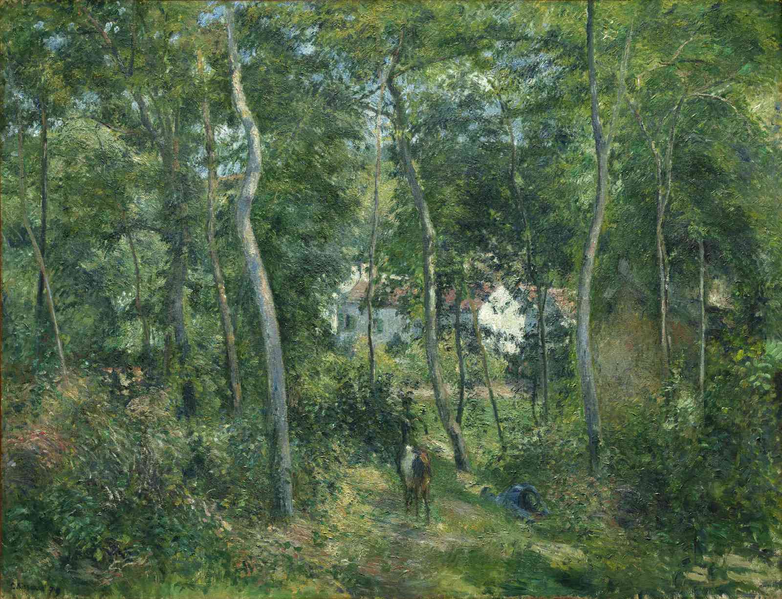 Impressionist Forest Path Horse Wall Art