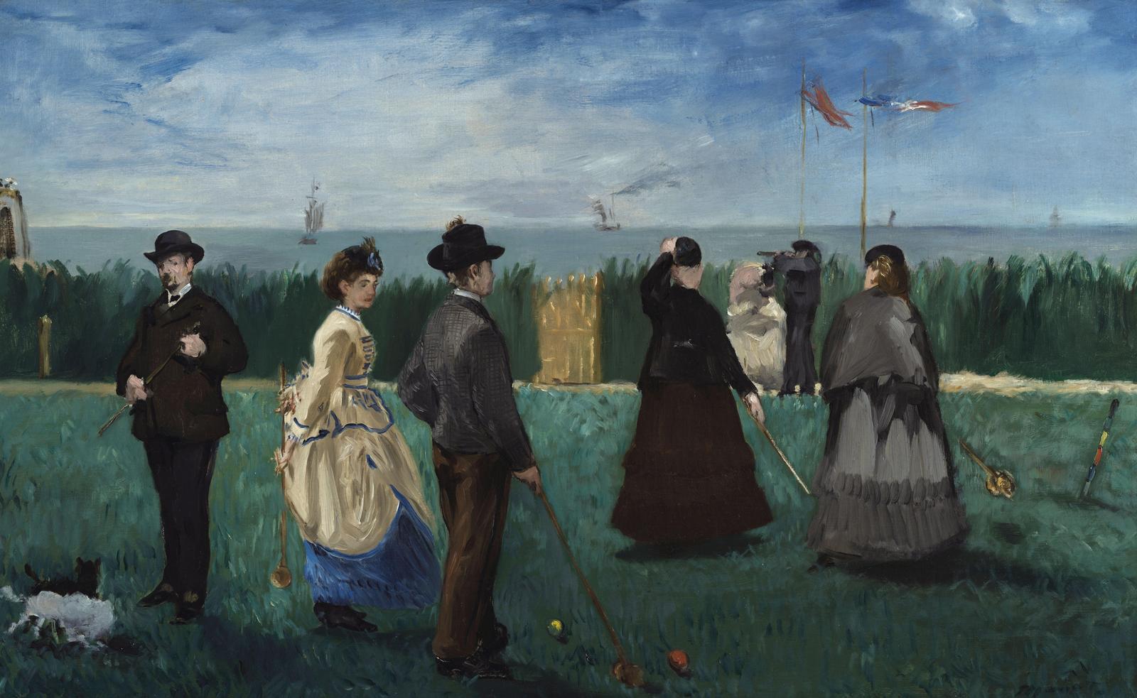 Victorian Croquet Scene Wall Art