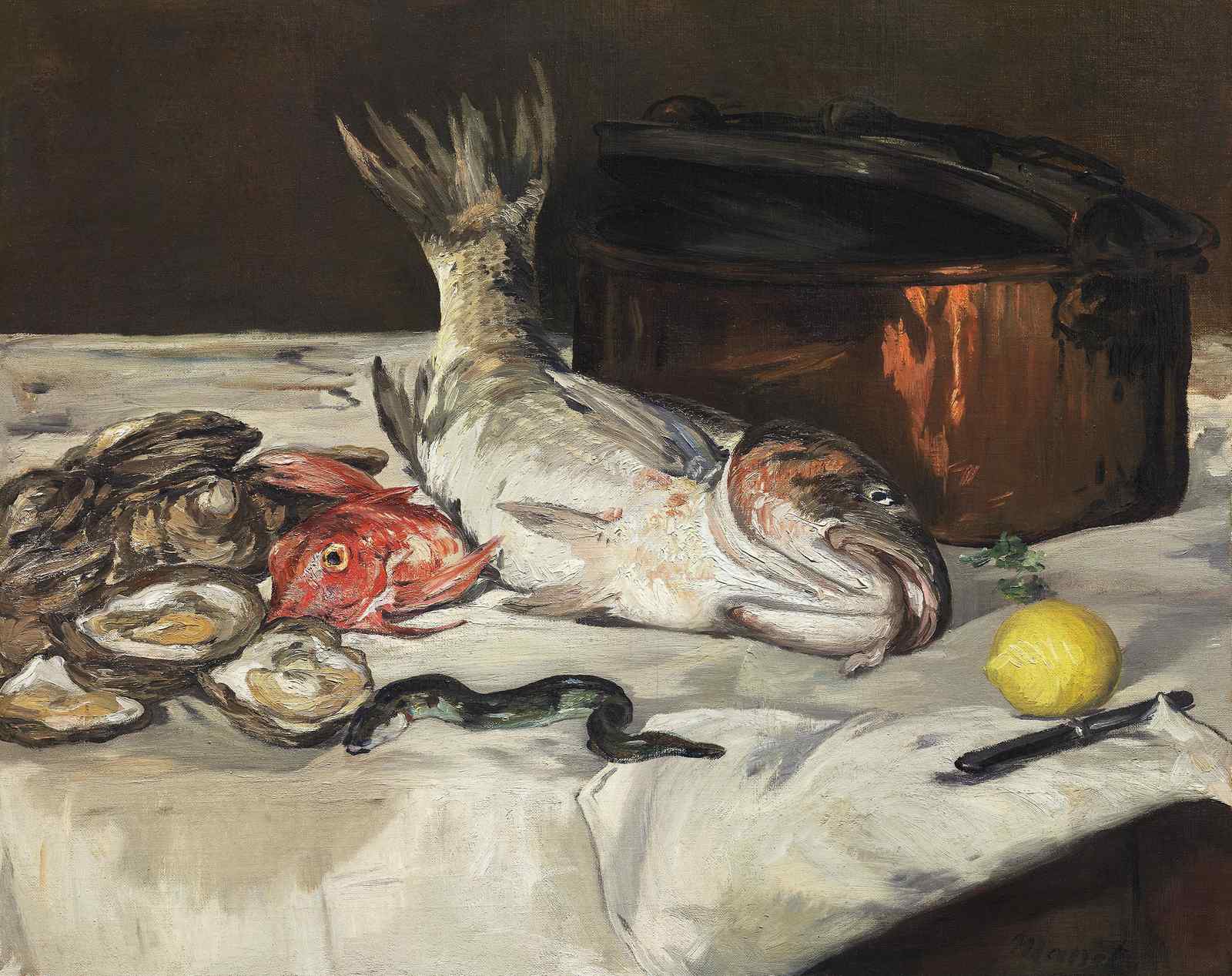 Classic Seafood Still Life Fish Wall Art