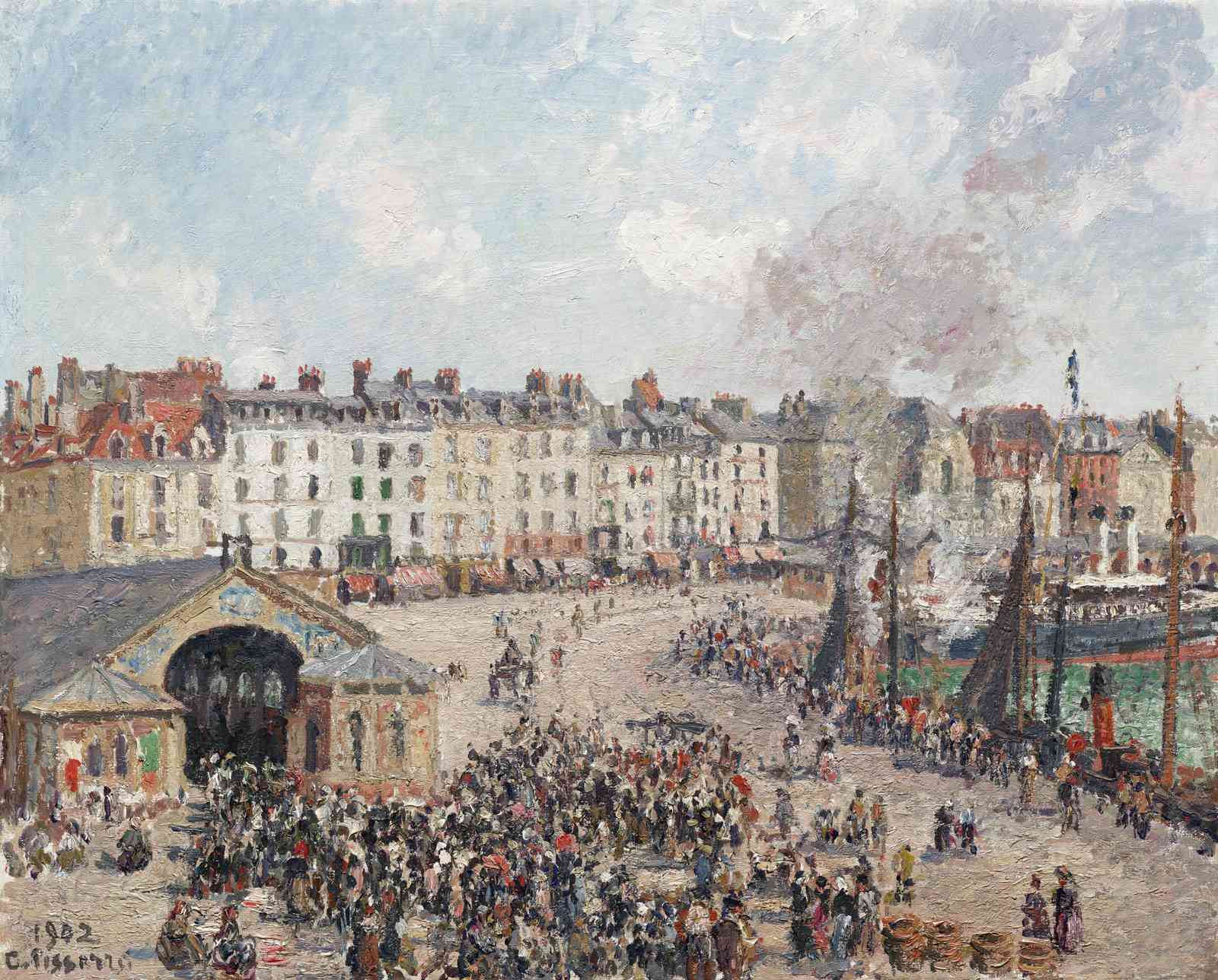 Parisian Harbor Scene Impressionist Wall Art