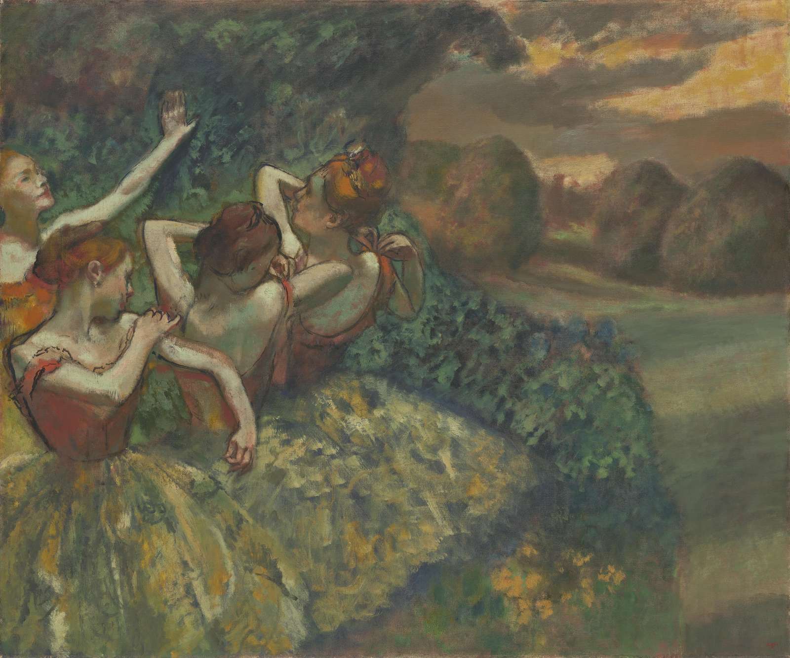 Degas Dancers Embrace Nature Wall Art